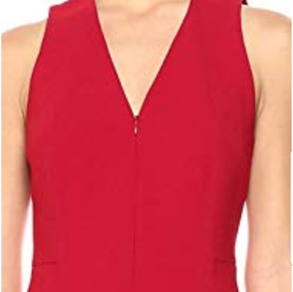 Elie Tahari red dress size 12 zipper detail NWT - Picture 3 of 8